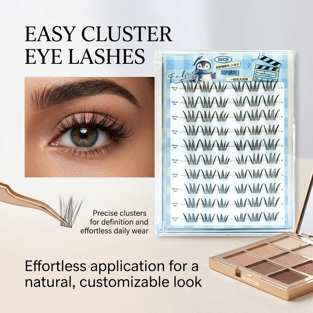 No Glue False Eyelashes Cartoon Korean Asian Style Natural Look 7-14