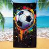 Newest Large Beach Towel Water Splash Soccer Sports Print Beach Towel Men Quick Dry Pool Bath Towel