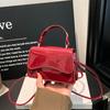Retro-style, Fashionable and Simple Mirror Finish Business Shoulder Bag with Small Square Shape