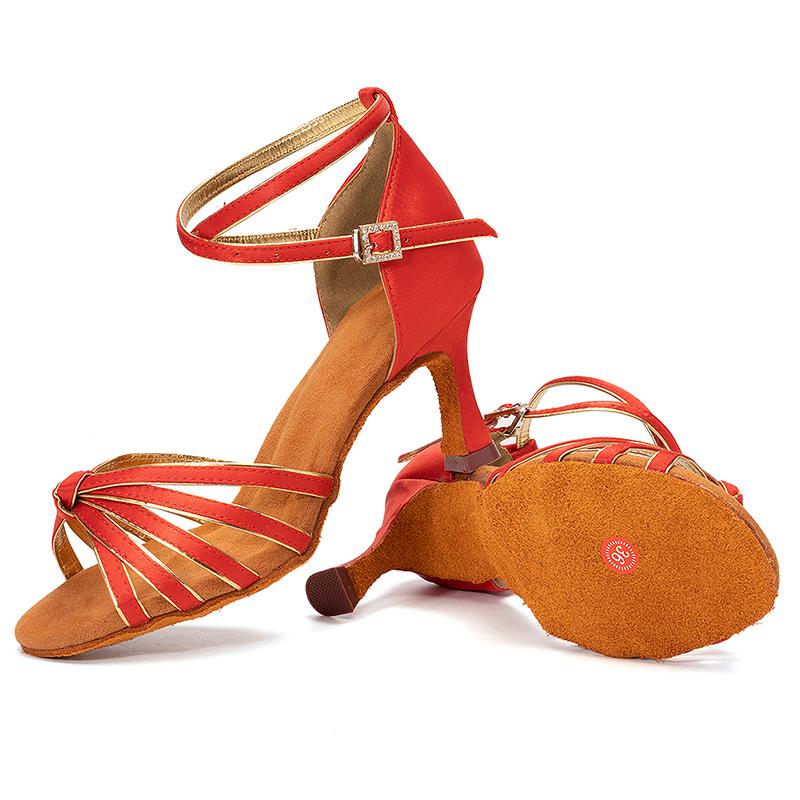 Frauen Tango Ballsaal Latin Walzer Tanz Mädchen Party Schuhe mit hohen Absätzen 7CM