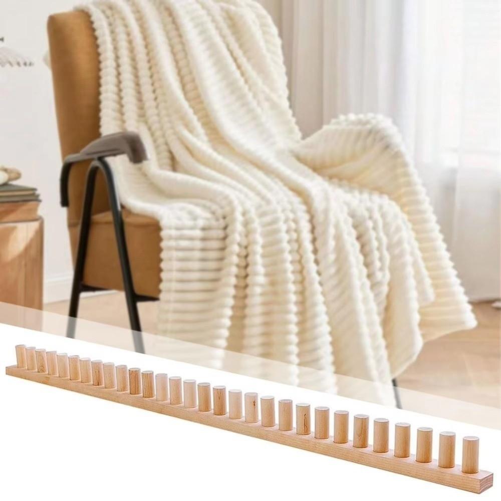 Adjustable Size Blanket Knitting Loom Portable Multifunctional Chunky Yarn Knitting Tool Heavy Duty Looms Hand Weaving Kit