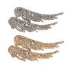 Women Alloy Brooch Pin, Wings Shape Lapel Badge with Sparkling Rhinestones, Brooch Versatile Accessory for Sweaters Collars Hats Bags Coats Scarves