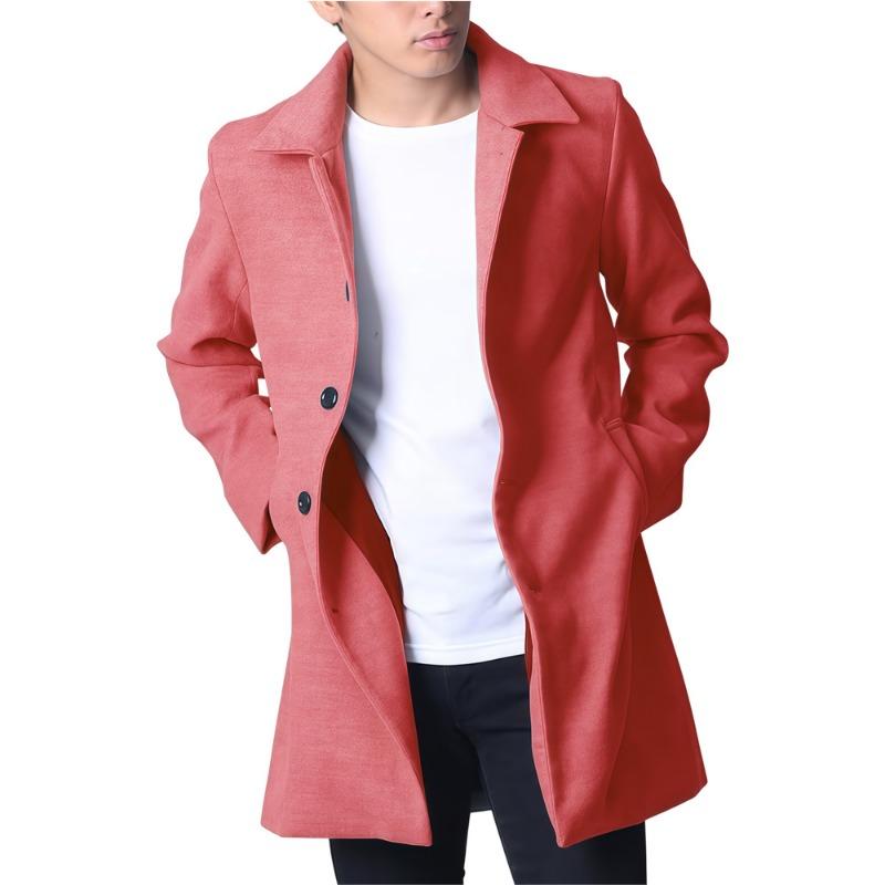 New large size woolen coat men's Asian E coat medium and long multi-color multi-size single-breasted