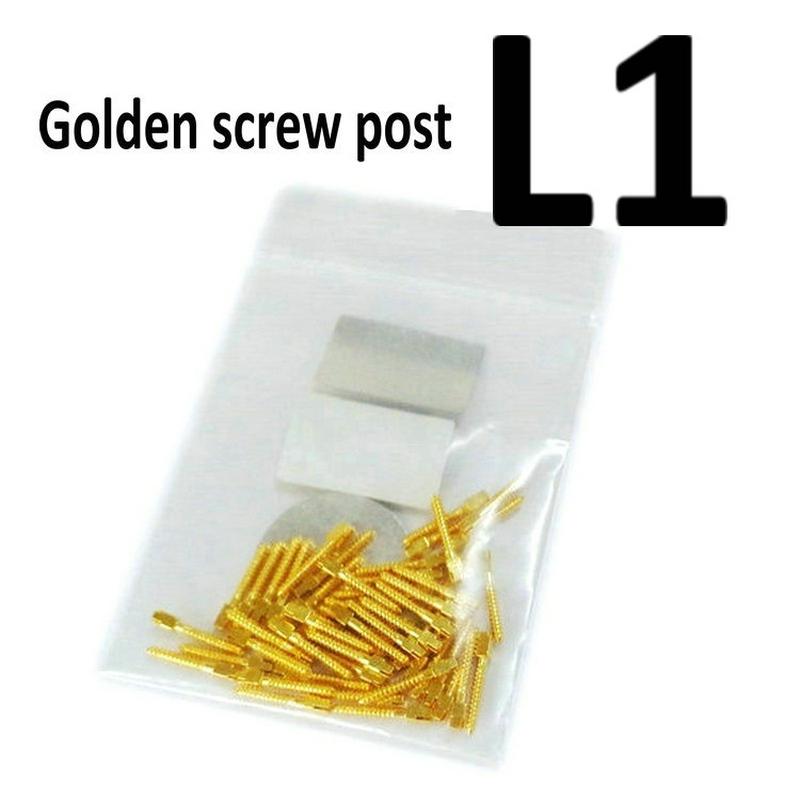Dental Golden Plated Screw Post 50Pcs Bag High Quality Dentist Tool for Dental Restoration