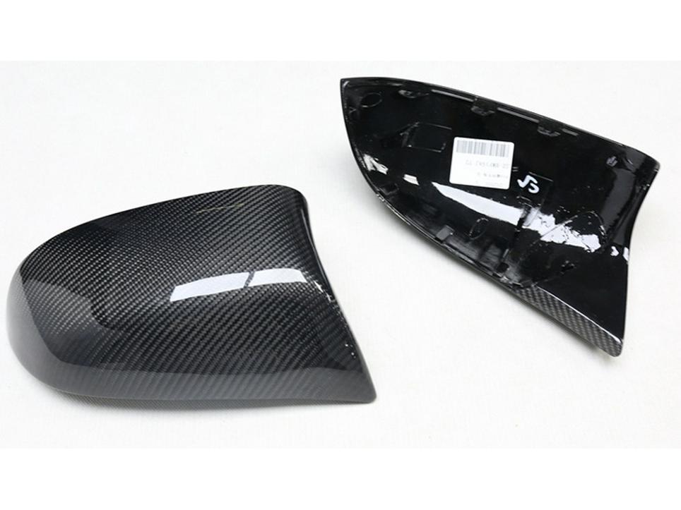 Carbon Fiber Rearview Mirror Cover for BMW X3, X4, X5, X6 (F25, F26, F15, F85, F95) - Horn Style.