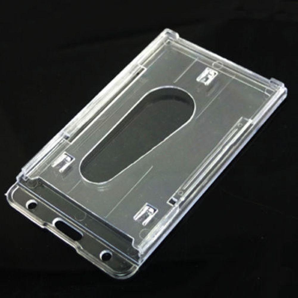 Credit Card Holder Vertical Design Vertical Hard Plastic Transparent Double-sided Use Cutting Sleeve Cutting Ferrule Card Sets
