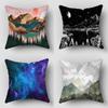 Mountain Forest Pillow Cover Bedroom Home Office Decorative Pillowcase Square Zipper Pillow Cases Satin Fabric Eco-Friendly 8.1