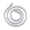 European & American Hip Hop Zircon Cuban Tennis Necklace - High-End Versatile Jewelry