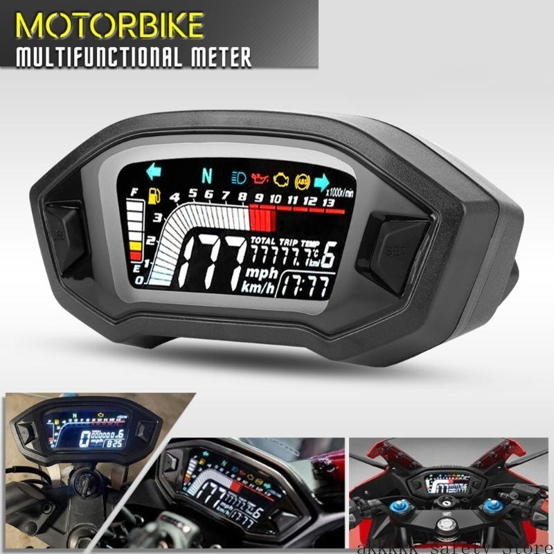XXFF Motorcycle Speedometer LCDDisplay Universal Thermometer Digital Display Durable
