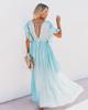 2023 Solid Color Beach Cover-Up Long Skirt & Sunscreen Shirt for Hawaiian Vacation