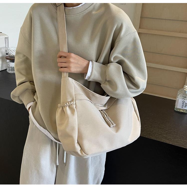 2025 Spring/Summer Versatile Large Capacity Korean Style Tote Bag for Women - Casual and Stylish Cloth Bag for Students