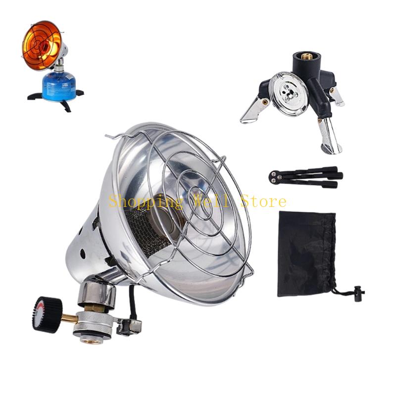 

KX4B Multipurpose Camping Heaters With Quick Ignitions System Compacts Light weight For Cooking Warming Outdoor Trip срібний