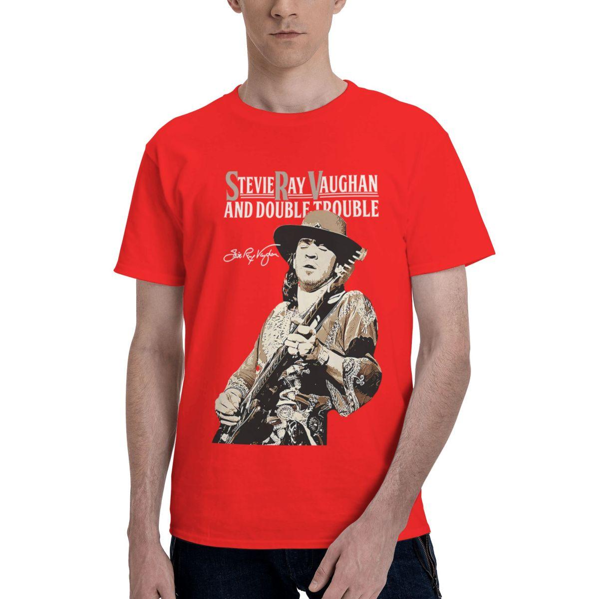 Stevie Ray Vaughan Guitar Blues Rock Legend SRV 100 Cotton Casual Breathable Confortable Clothes Designer Clothes Men Mens S