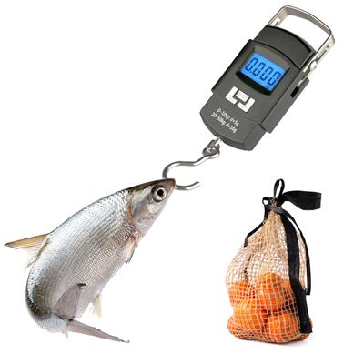 Fish Scale 110lb/50kg Luggage Scale with Backlit LCD Display Digital Fishing Scale Portable Hanging Scale Suitcase Scale