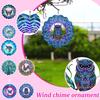 3D Dynamic Rotating Wind Spinner Stainless Steel Metal Hanging Outdoor Indoor Peacock Wind Chime Ornament Garden Decor