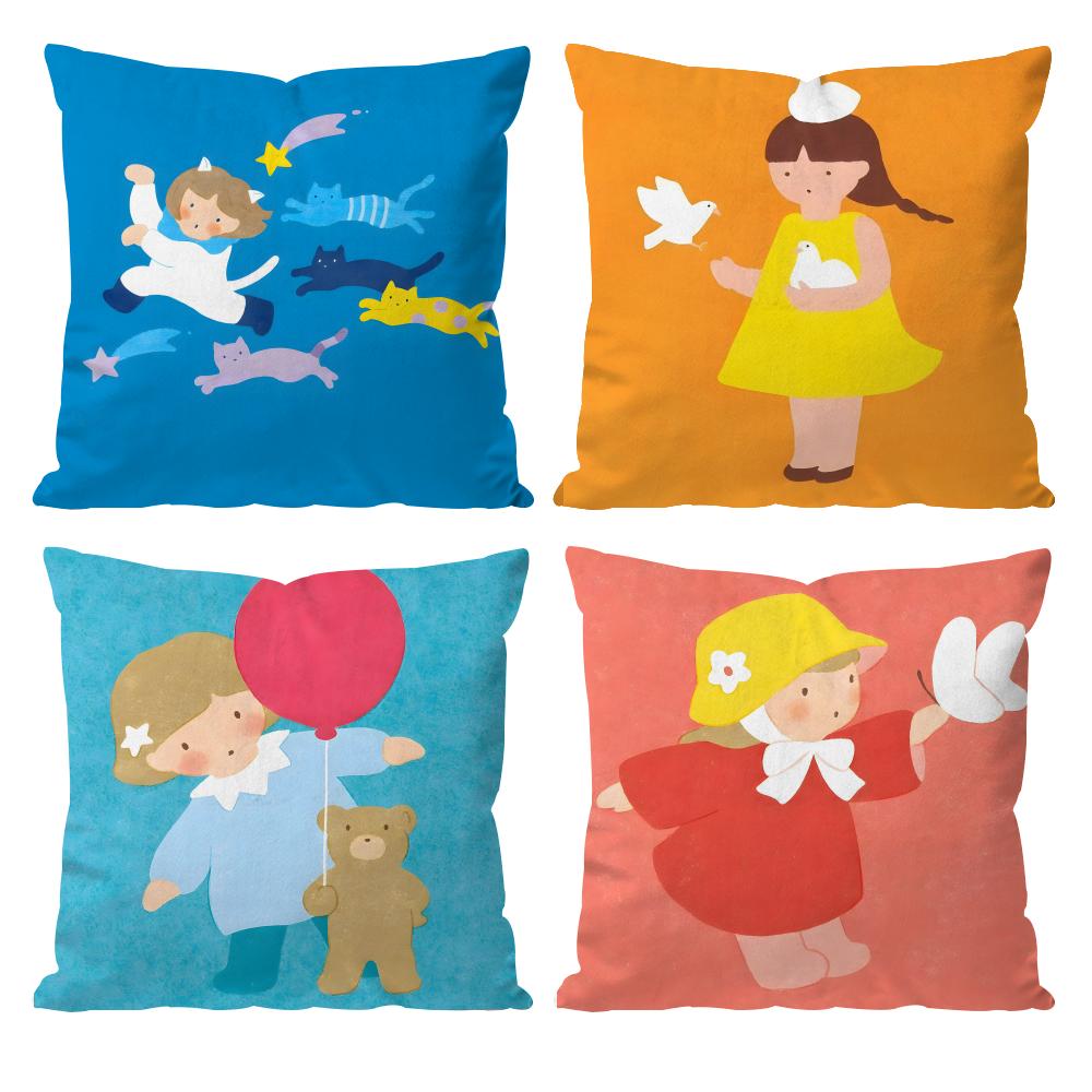 Aoyama Kazuyo ART Cushion Cover Pattern Printed Pillowcase for Living Room Sofa Cushion Cover & Bedroom Decor