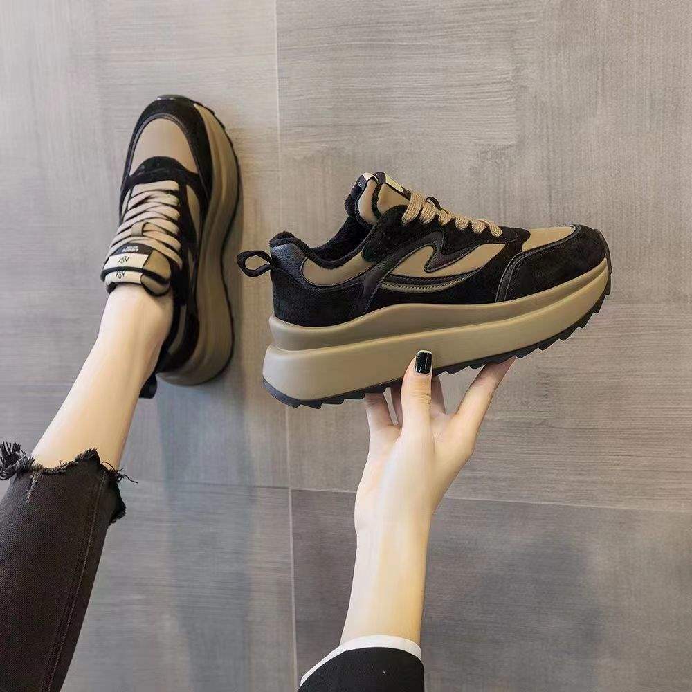 Dad shoes children ins tide shows high Forrest Gump shoes casual sports shoes wear-resistant round head women's shoes