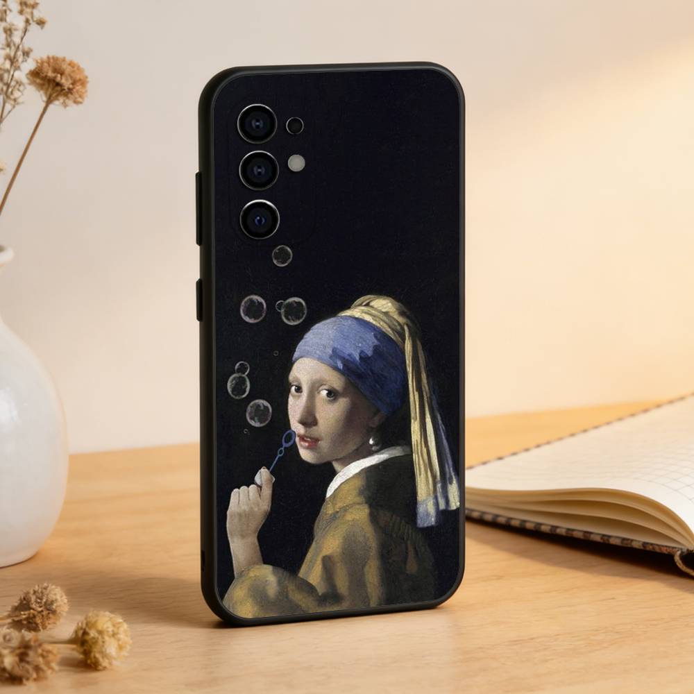 

Girl With A Pearl Earring Vermeer Phone Case Black Silicone Soft For Samsung S25,S24,S21,S22,S23,S30,Ultra,S20,Plus,Fe,Lite Samsung S22ULTRA5G