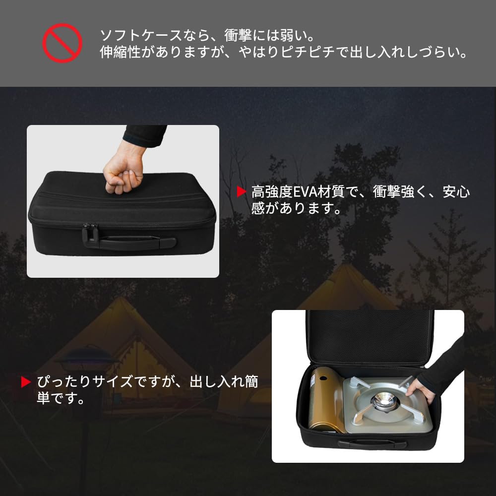 Iwatani Cassette Foo Portable Stove Storage Case for CB-SS-50/CB-TS-PLS/CB-EPR-2/UF-0028, Ideal for Camping, Outdoors, and More