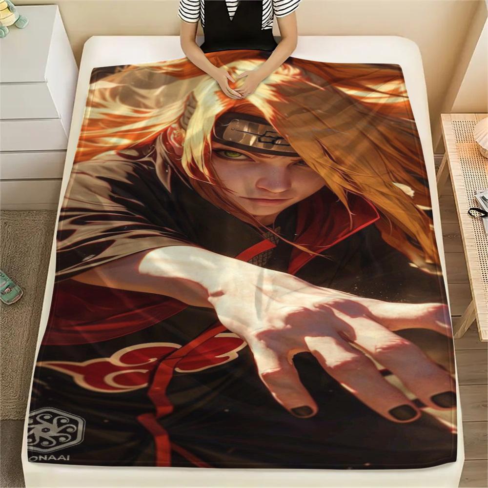 

Naruto Portable Outdoor Printed Flannel Blanket, Warm Cover for Home Rest, Chair Use and Picnic Party.-TING 75x90cm
