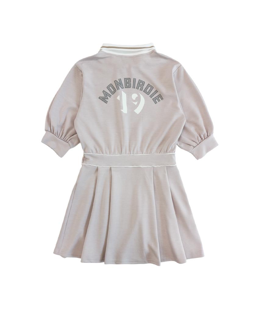 Mongbirdy Golf Voluminous Sleeve Golf Dress Beige