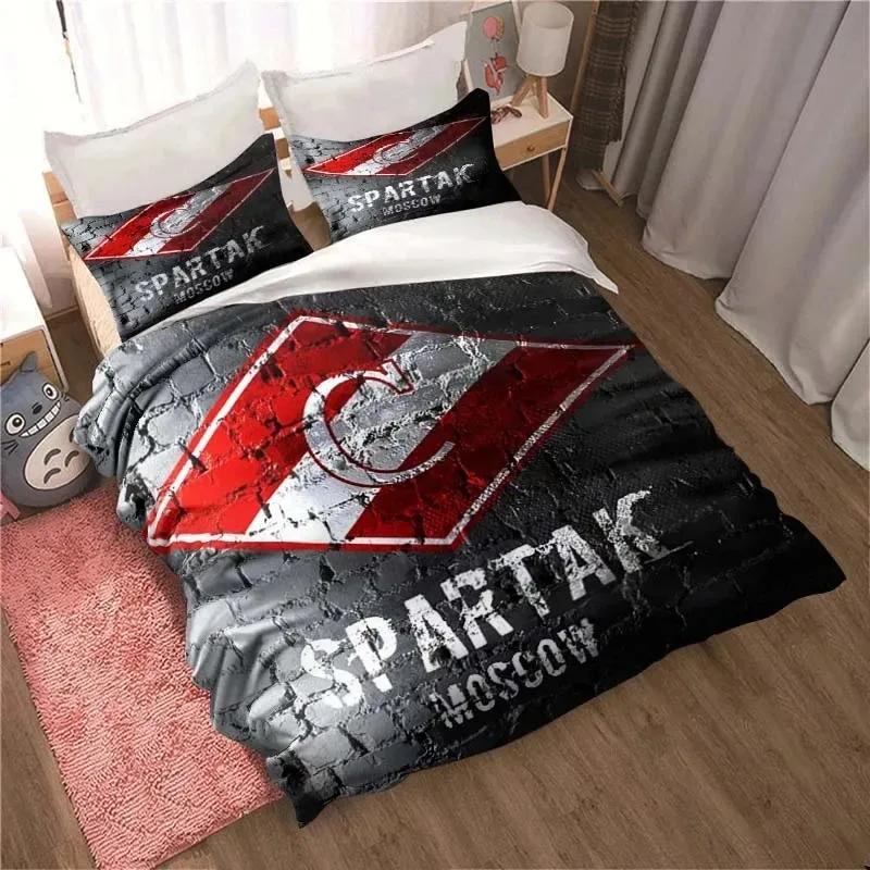 3D Print Fc Spartak Moscow Football Bedding Set Double Twin King Duvet Cover Comforter Pillowcase Boys Girls Adults Bedroom