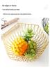 Modern Simple Iron Art Fruit Basket - Creative Hollow Design for Home Living Room Storage