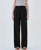 Marop 2172 Single-Pleat Wide Pants (Black)