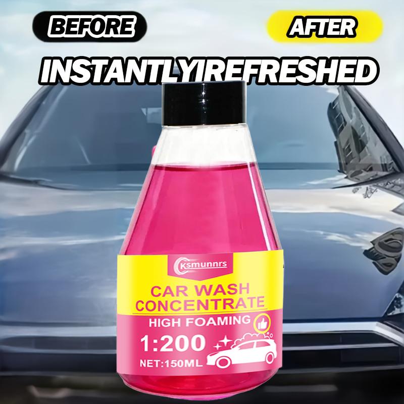 High-Concentration Pink Foam Car Wash | Multi-Functional Foam Cleaner: One-Step Care and Shine for Vehicle Coatings, Polishing a