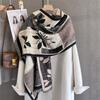 Women Winter Scarf Cashmere Pashmina Shawls and Wraps Bufandas Floral Print Warm Thick Scarves Blanket for Lady  Newpe