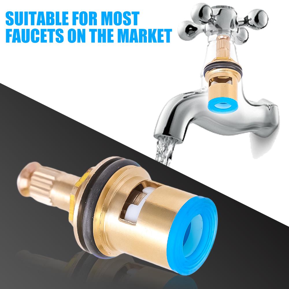 10/1x Faucet Valves Replacement Brass Stainless Steel Faucet Valves Household Sink Tap Inner Cartridges Bathroom Kitchen Faucet