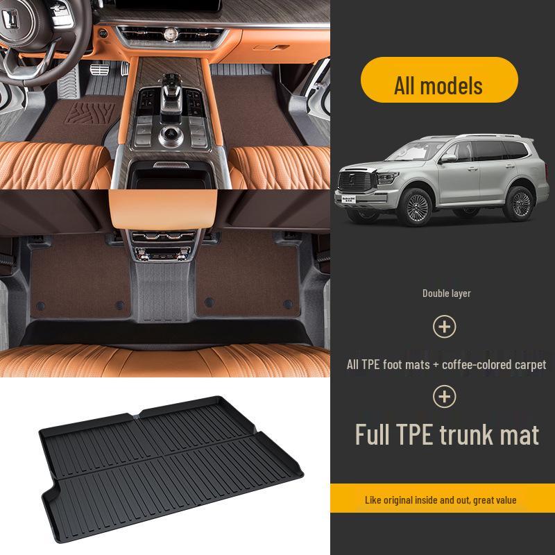 Tank 500 Floor Mats: Fully Enclosed, All-Season, TPE for 5/7-Seater New Energy Models