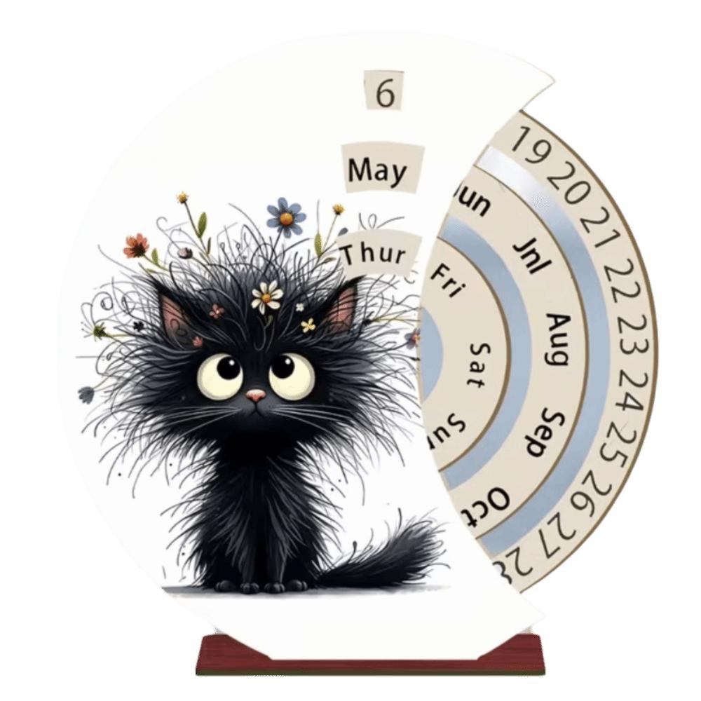 Wooden Material Wooden Calendar Rustic Style Desk Calendar Creative Calendar  Home Decoration Style 3