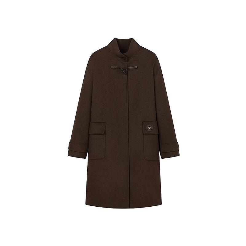 Teenie Weenie Women's Toggle Button Yak Wool Blend Double-Faced Coat