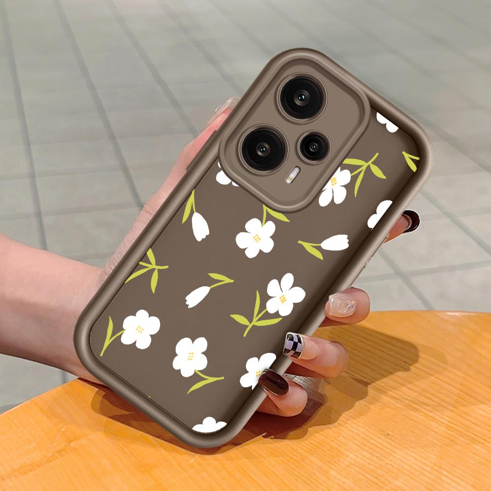 Soft Silicone Square Ladder Printing Pattern Phone Casing Full Cover Camera Shockproof Protection Rubber Case for Xiaomi Redmi