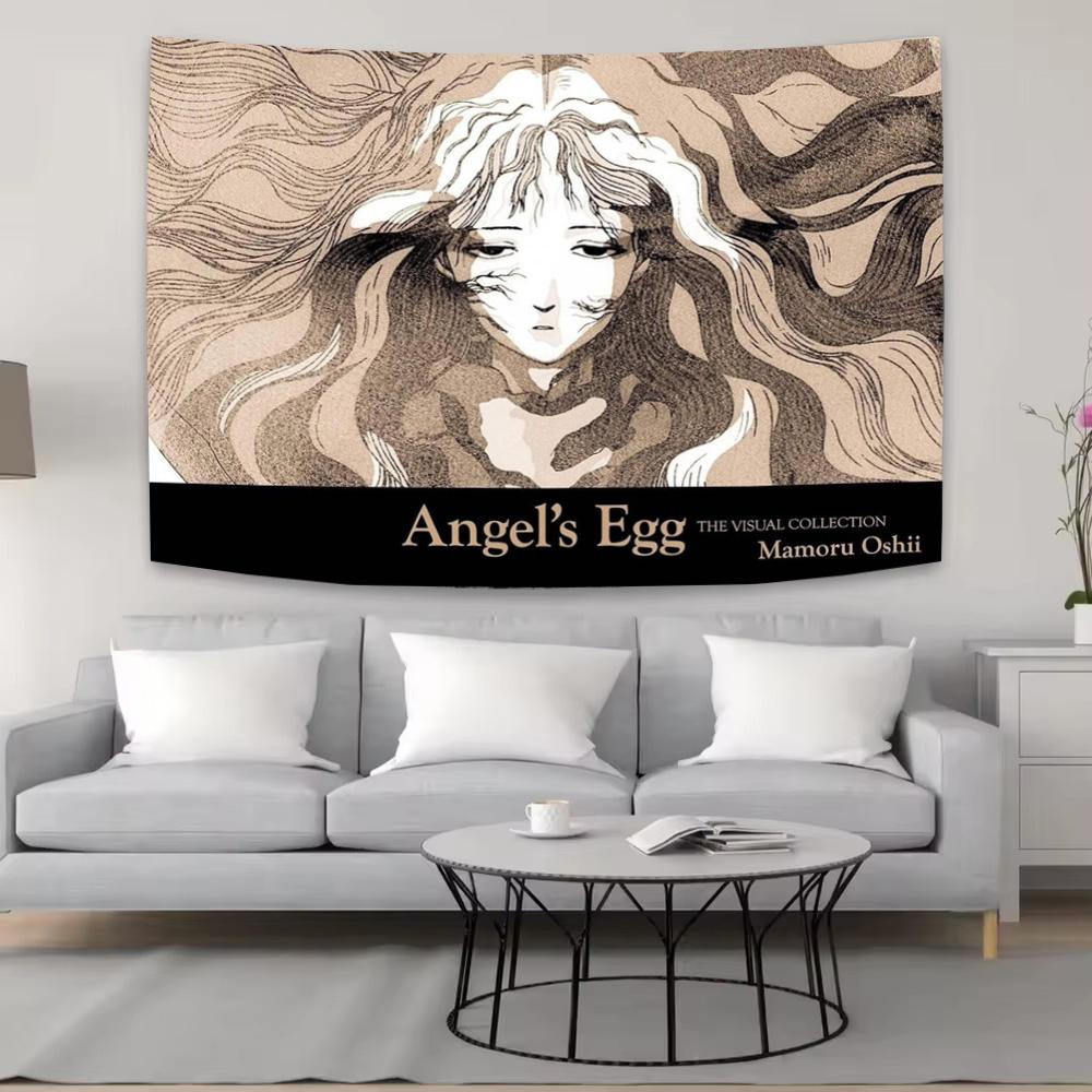 

Angels Egg Classic Movie Tapestry Retro Japanese Anime Wall Art Wall Hanging Cloth For Bedroom Dorm Home Wall Decoration 74x94cm(29x37in)