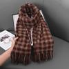 Retro Green Plaid Imitation Cashmere Scarf - Versatile Warmth for Men & Women, Perfect for Autumn, Winter, and Christmas Gifts