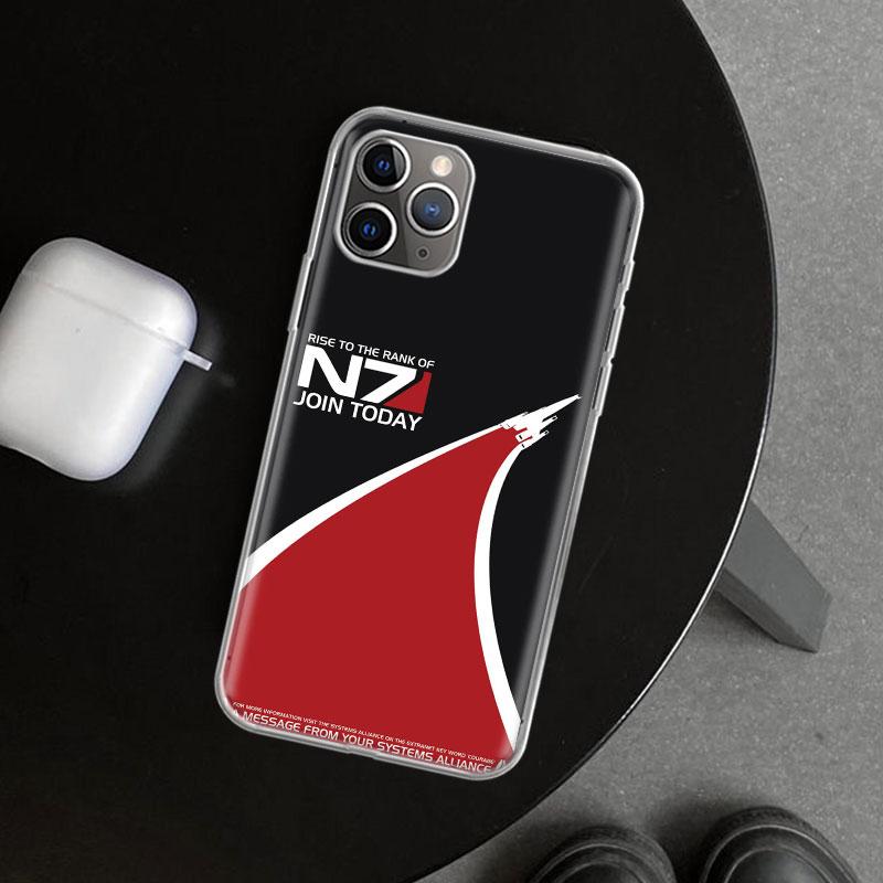 N7 Mass Effect Phone Case Cover for iPhone 11 12 13 Mini 14 15 Plus 16 Pro Max 17 Air 7 8 + SE Art Customized Fundas 11 12 13 Mi