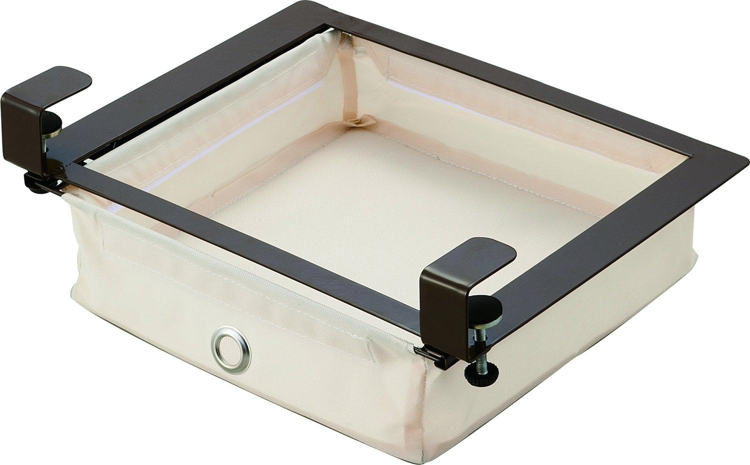 

Aimedia Подстольный ящик для хранения, Крепится к столу, Настольный выдвижной ящик, Использование пространства, Использование щели, Выдвижной ящик, Легированная сталь, Бежевый