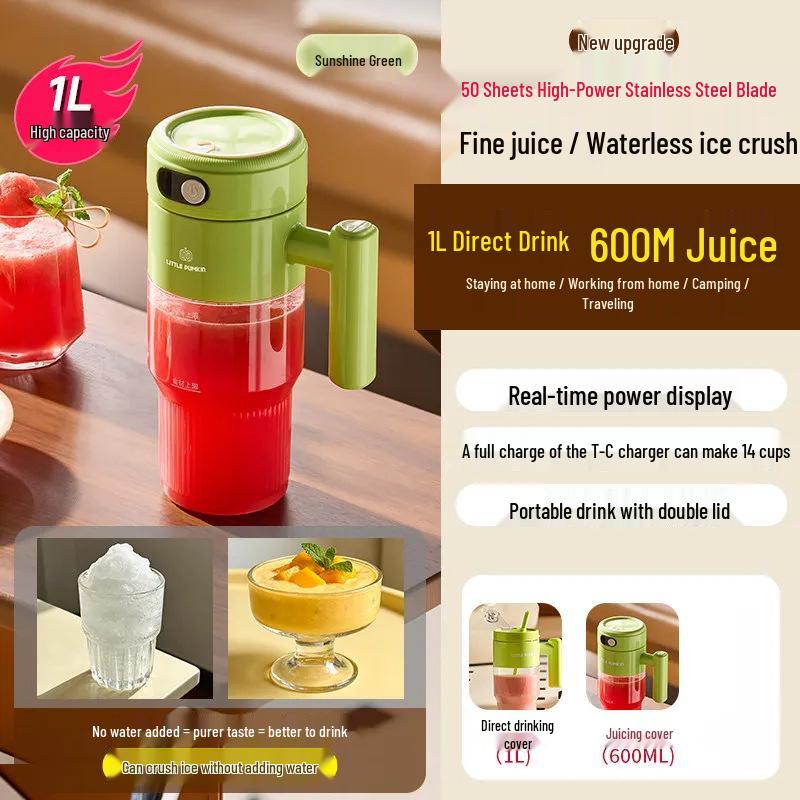 Compact Wireless Mini Electric Pumpkin Fruit Juicer - Portable Multifunctional Juicing Cup