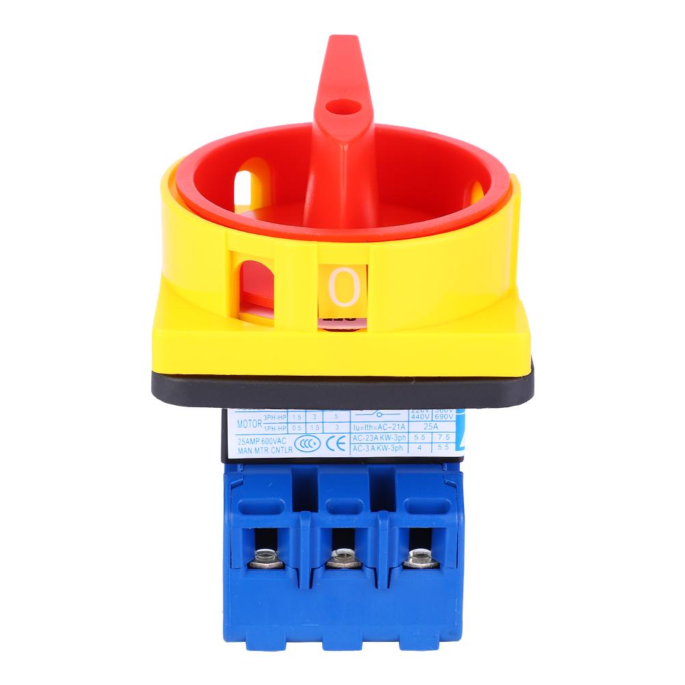 Plastic 2 Positions Locked Action Type Changeover Switch AC600V 25A