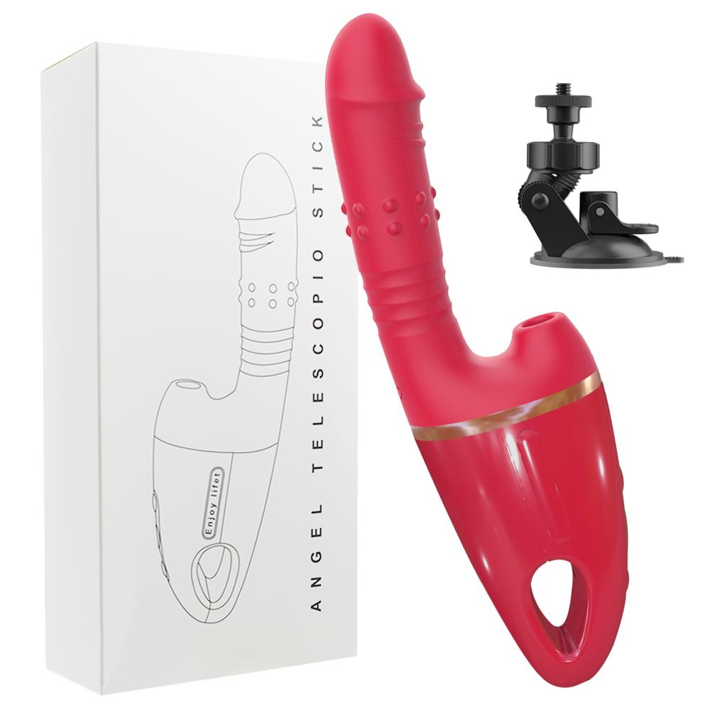 Automatic Telescoping Dildo Sex Machine With Suction Cup Powerful Sucking Vibrator  Nipple Clitoris Stimulator Sex Toy for Women