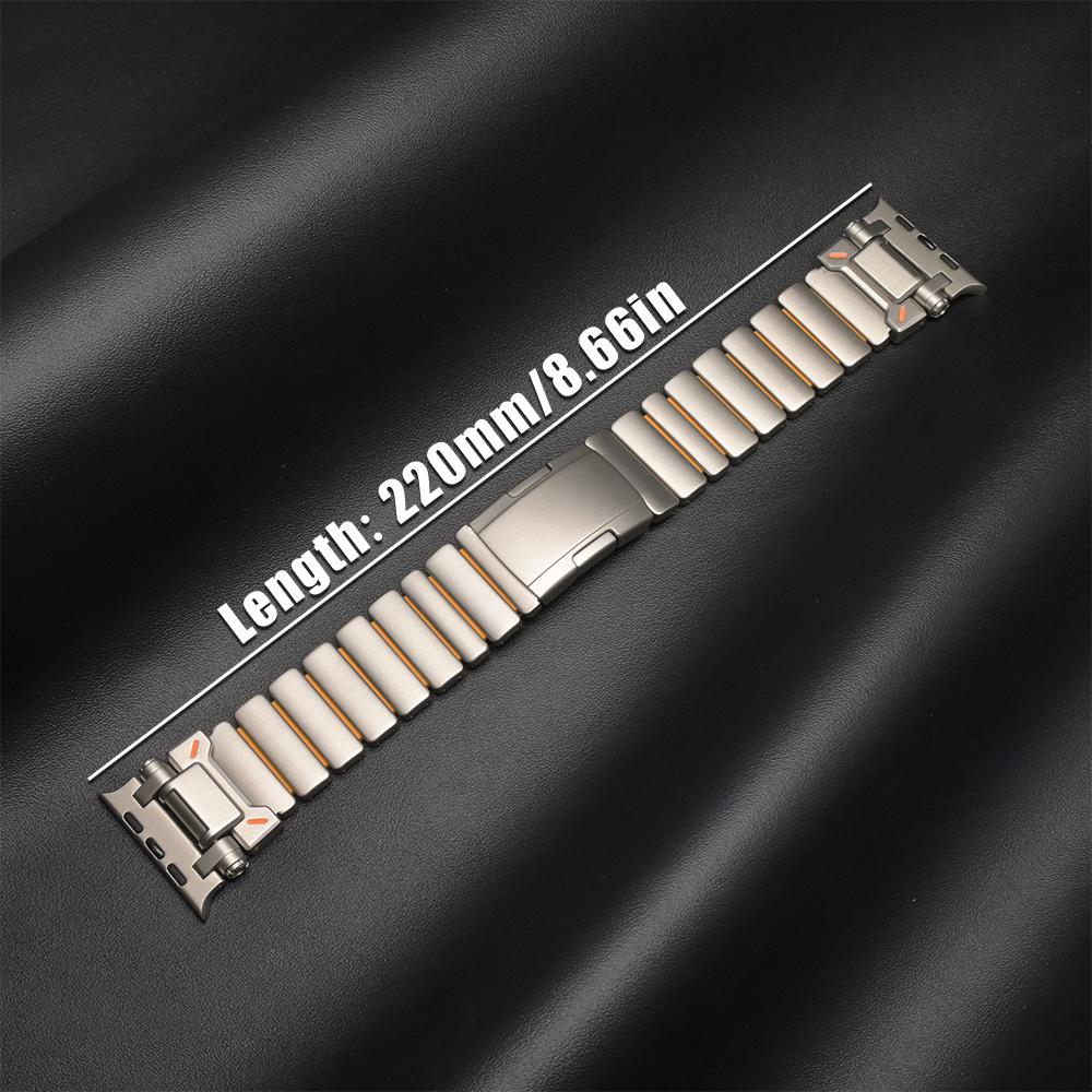 Titanium Rubber Watchband for Apple Watch Ultra 3 Band 49mm Man Metal Strap for Iwatch Series 11 10 9 8 7 6 5 SE3 44mm 45mm 46mm