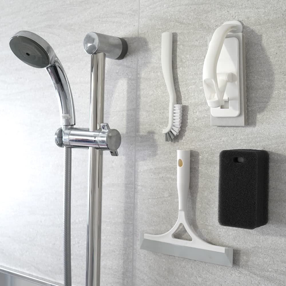 Azuma Industrial Smart Bathroom Squeegee with Magnetic Storage for Water Stains and Mold