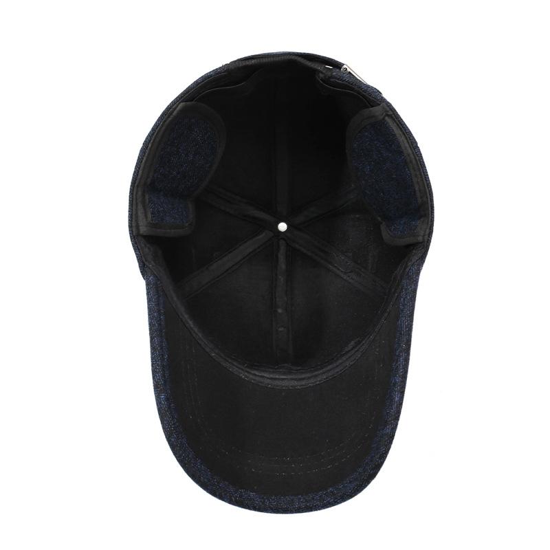 Middle-Aged Cap Autumn Winter Ear Protection Cap Thick Windproof   Baseball Cap Cotton Cap