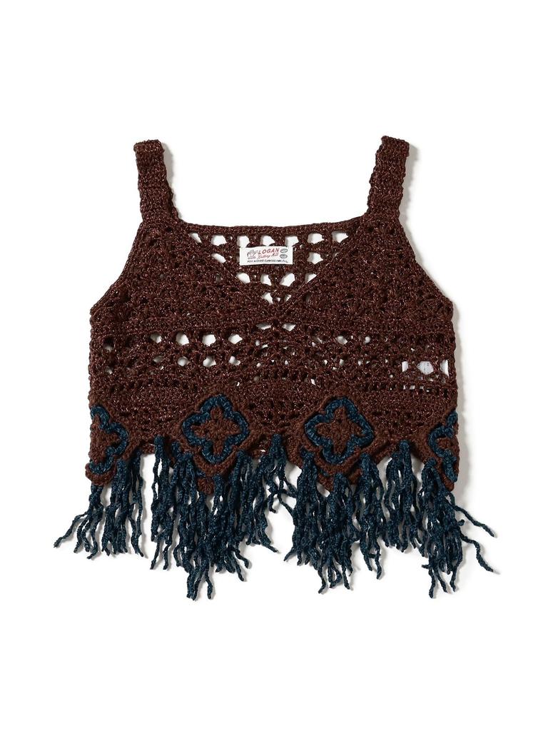 BEAMS Life Store by BEAMS S/S Knit Vest LOGAN Knitting Mills Mole Paper Bustier Women's Brown One Size