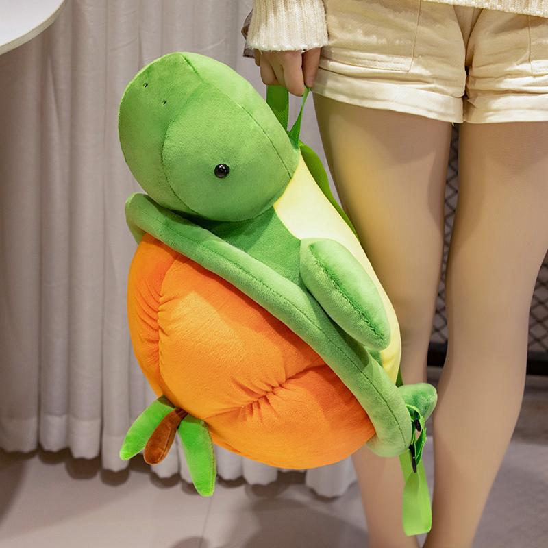 Non-Toxic New Arrival Kawaii Creative Tortoise Backpack Plush Doll Trutle With Capybara Toy Soft Decor For Children And Children Birthday Gift