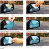 2pcs PVC Anti-fog Mirror Protector Sticker Waterproof Rainproof Clear Vision Protective Film for Vehicle Rearview Mirror