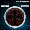 ZMFJH 110mm Gauge with Sensor Warning Red LED 4IN1 Multi-Meter Red LED Oil Pressure Gauge+Water Temp+Fuel Level Gauge+Volt 12V