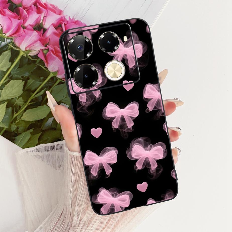 Für Infinix Note 40 40X 5G Hülle X6852 Neue Schmetterlingsbemalte Abdeckung Weiche Silikonhülle Für Infinix Note 40 Pro Plus Note40 X Hülle